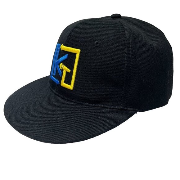 Karaoke Hat Cap Snapback Black Blue Yellow Logo Sing A Long Unisex 90s - Picture 3 of 8